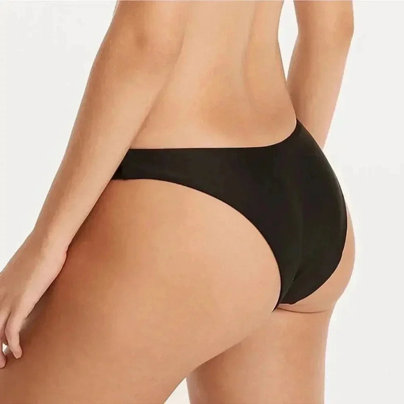 J.Crew Curved waist High Leg Cut cheeky bikini bottom in Navy Size Medium NWT - Picture 7 of 7